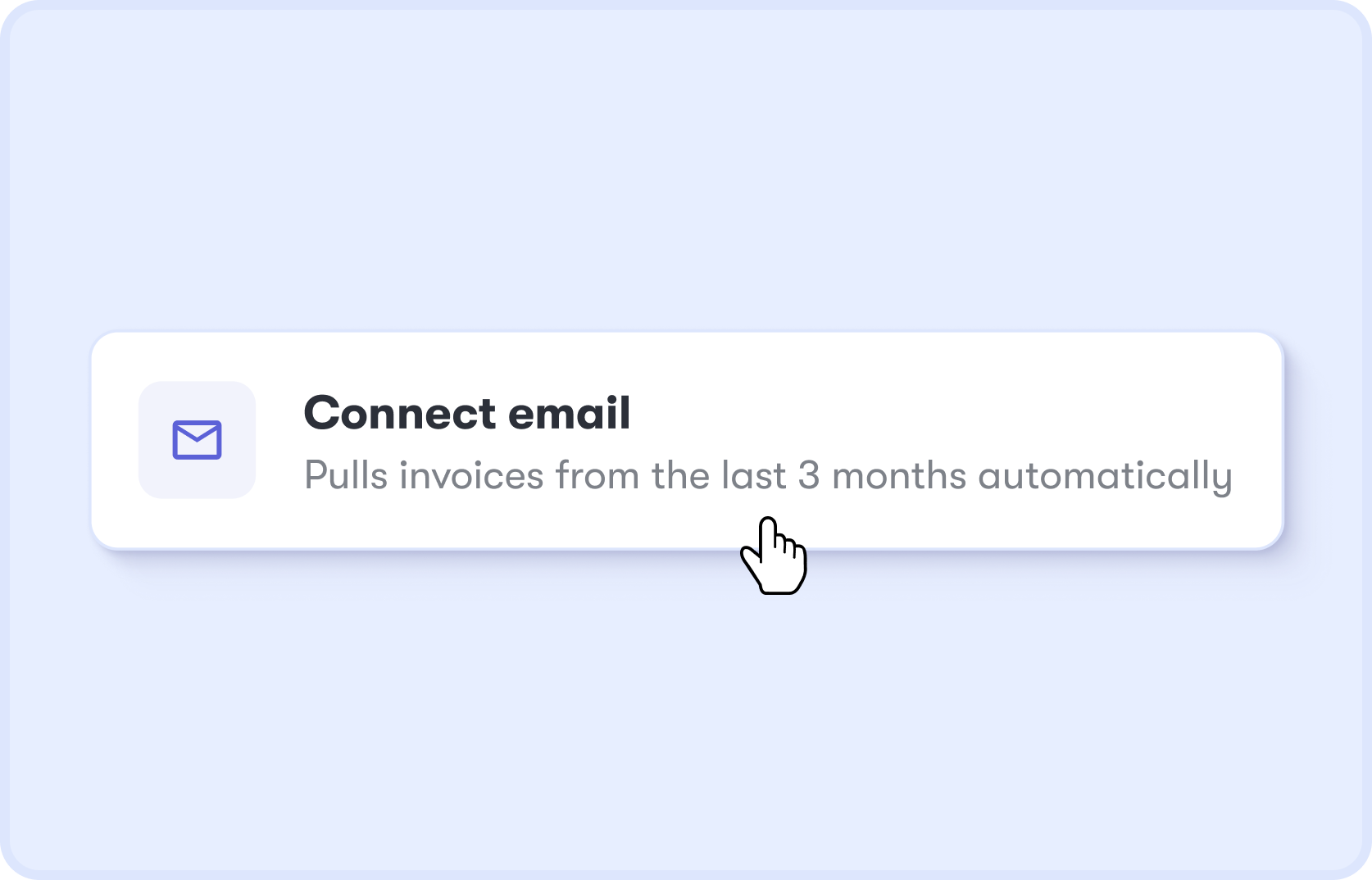 Connect email — Dishboard pulls invoices from the last 3 months automatically