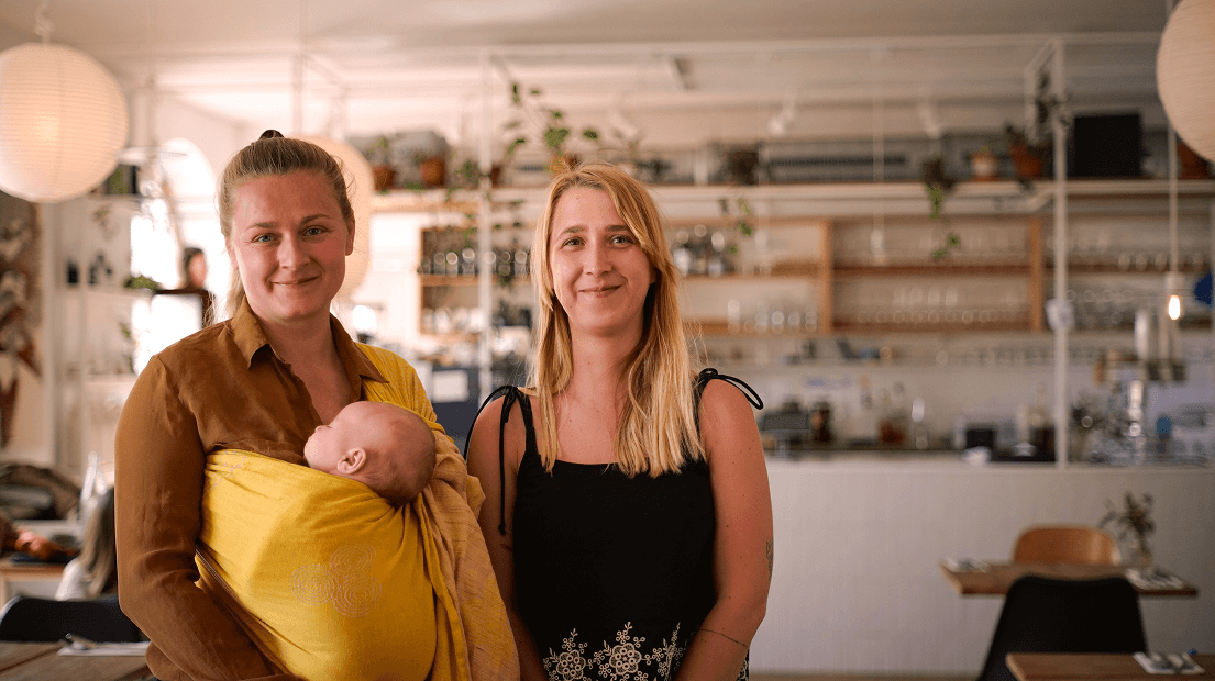 Karolína and Elena — owners of Bistro Karel